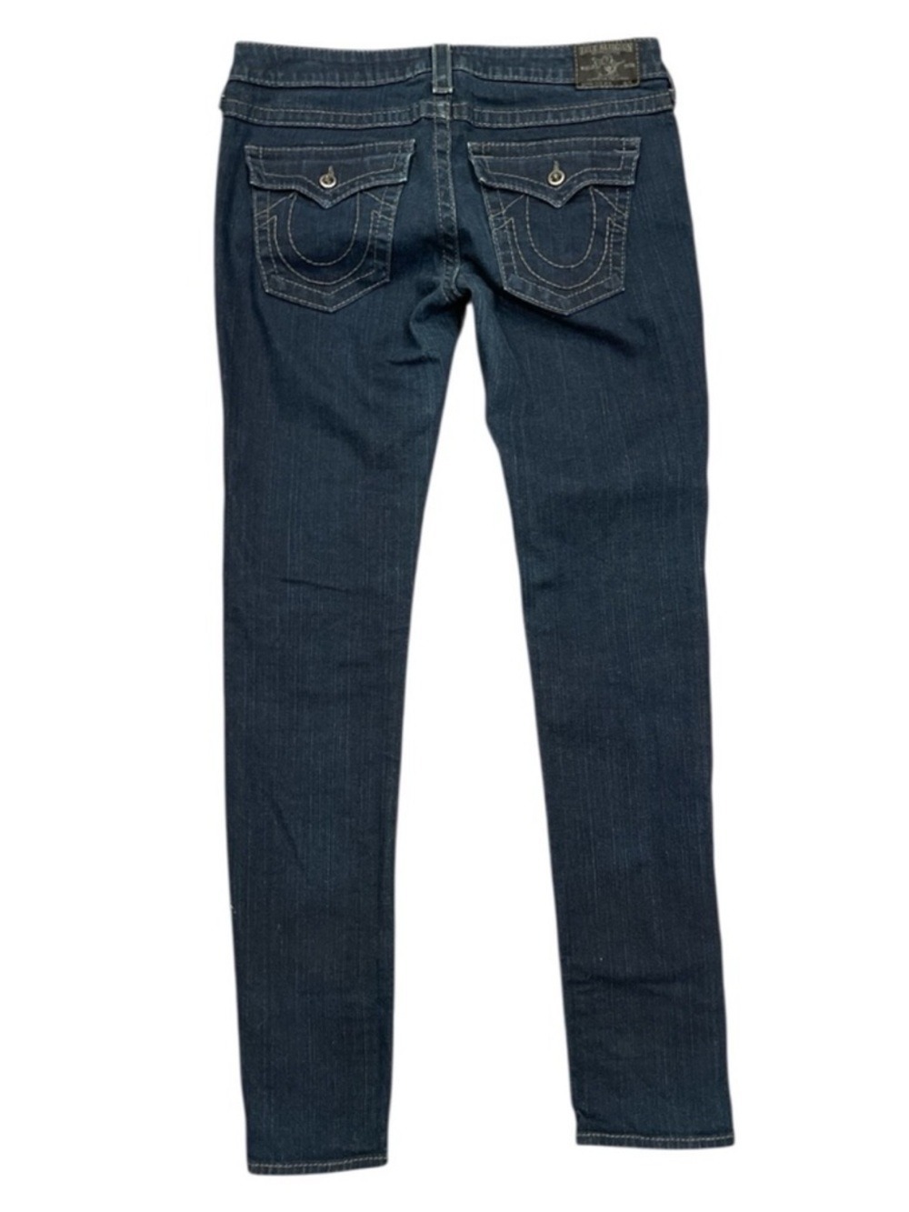 True Religion Becky Low Rise Straight Jeans 32 Tall 35” Y2K Dark Wash - Picture 3 of 11